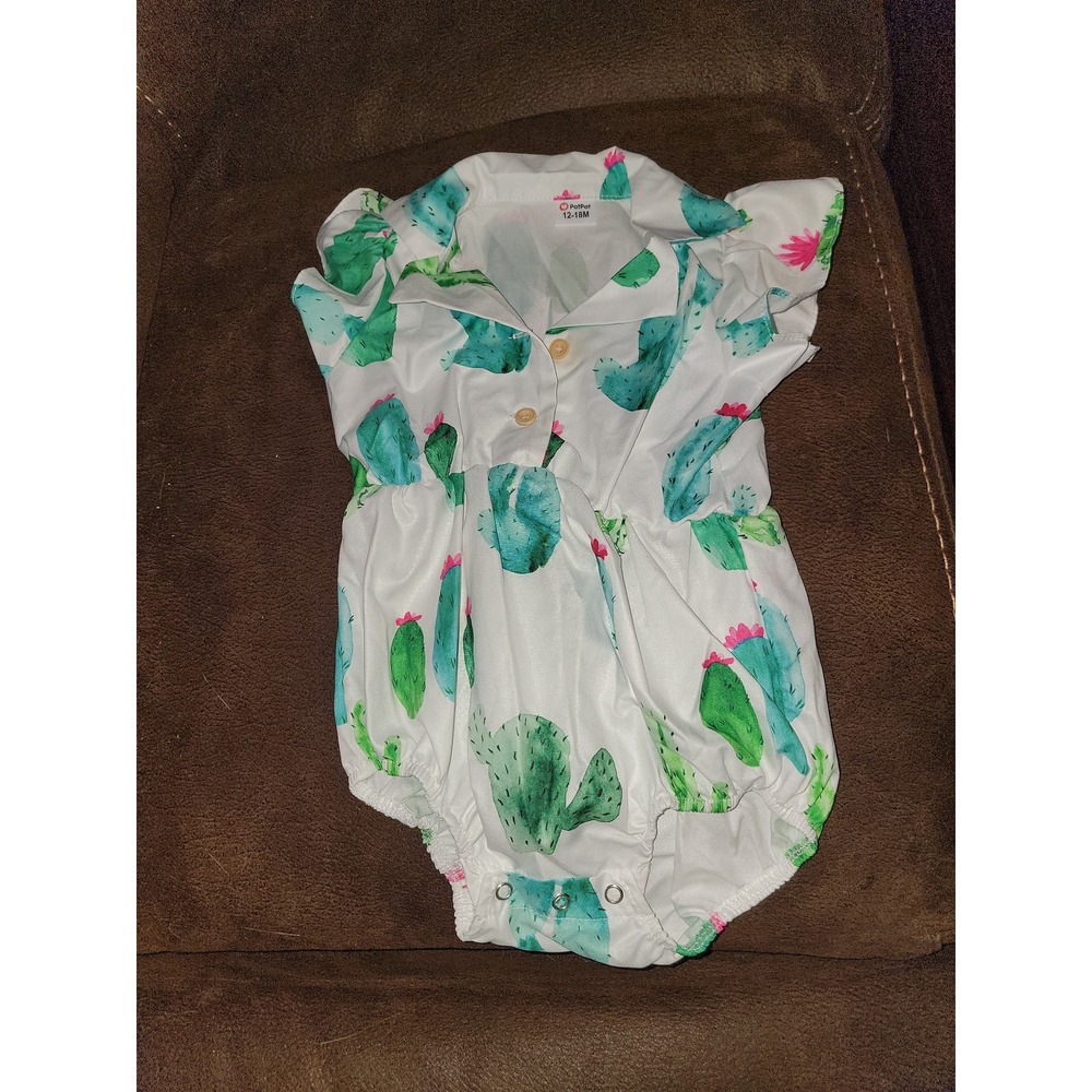 Patpat cactus one piece romper outfit size 12 18 motnhs‎